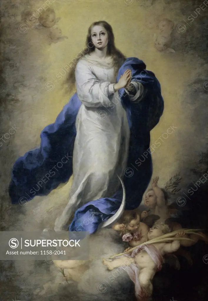 The Immaculate Conception  17th C.  Bartolom Esteban Murillo (1617-1682/ Spanish)  Museo del Prado, Madrid 