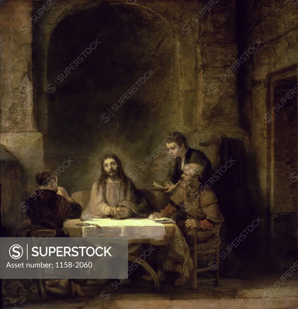 Supper at Emmaus  1648  Rembrandt Harmensz van Rijn (1606-1669/Dutch)  Oil on canvas Musee du Louvre, Paris 