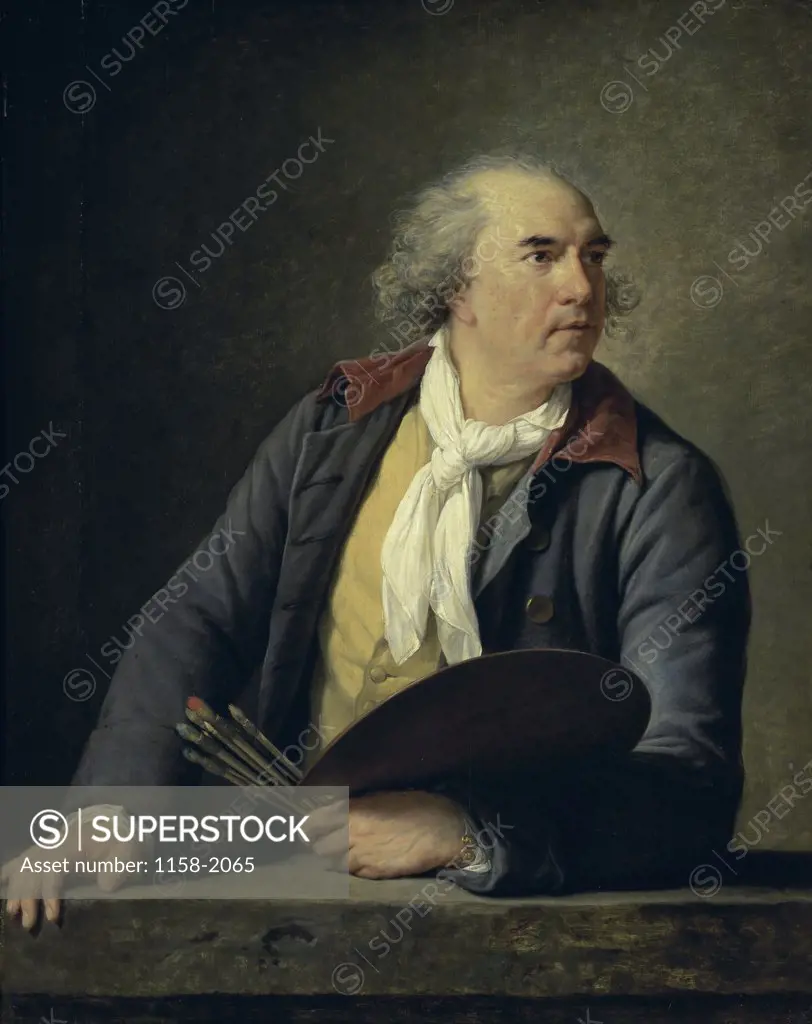 Portrait of Hubert Robert  Elisabeth Louise Vigee-LeBrun (1755-1842/French)  Musee du Louvre, Paris  