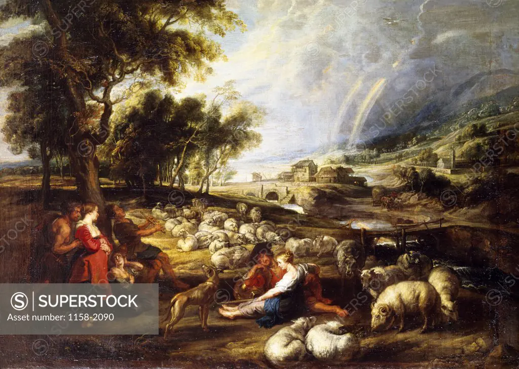 Landscape in a Rural Setting by Peter Paul Rubens, 17th Century, (1577-1640), France, Paris, Musee du Louvre