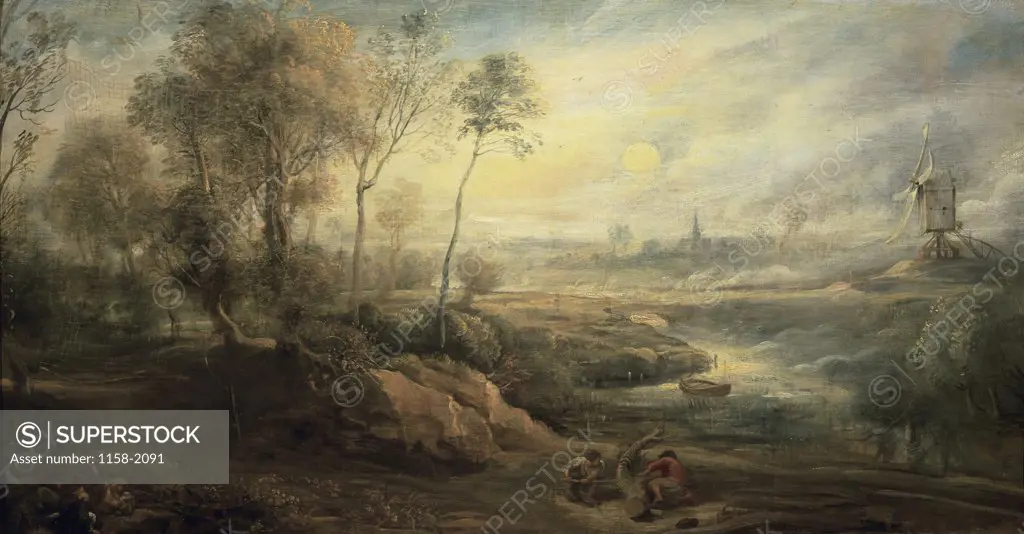 Landscape With A Bird-Catcher 17th Century Peter Paul Rubens (1577-1640 Flemish) Musee du Louvre, Paris, France