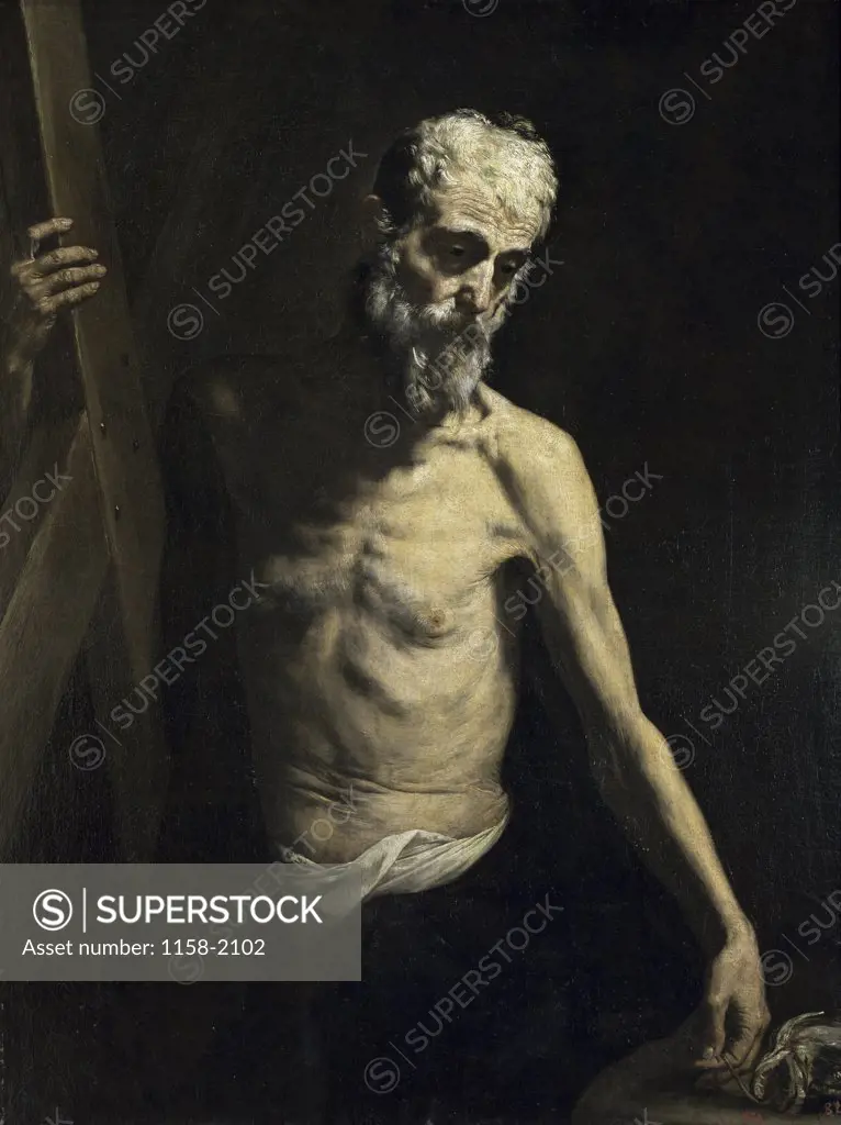 St. Andrew the Apostle  17th C. Jusepe de Ribera (1591-1652/Spanish) 