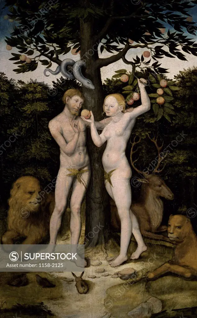 Adam and Eve  Lucas Cranach the Elder (1472-1553 German)  Private Collection 