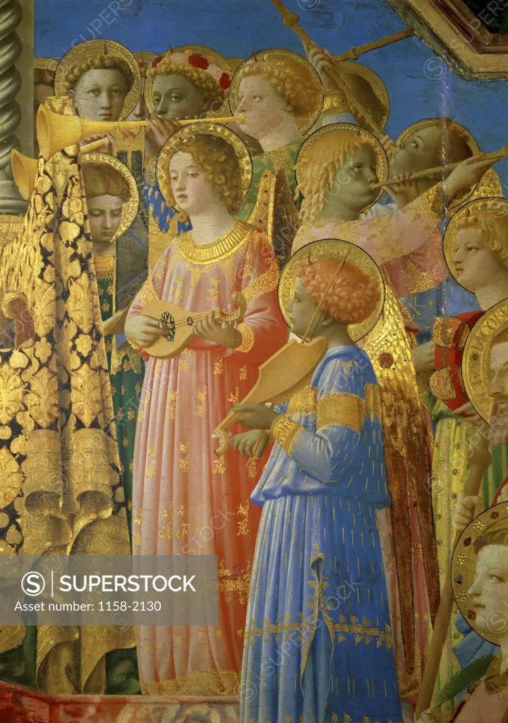 The Coronation of the Virgin - Detail  Fra Angelico (ca. 1400-1455/Italian)  Oil on Wood  Musee du Louvre, Paris 