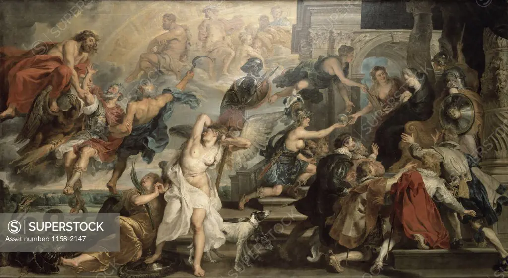 The Apotheosis of Henry IV and the Regency of Marie de Medici,  May 14, 1610 1622 Peter Paul Rubens (1577-1640/Flemish) Musee du Louvre, Paris, France