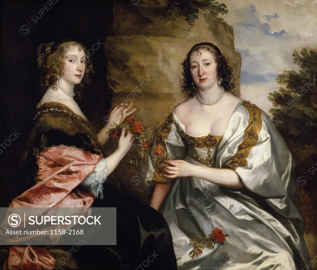 Lady Morton and Mrs. Killigrew, by Sir Anthony van Dyck, painting, London, Marlborough Fine Arts Ltd. Collection