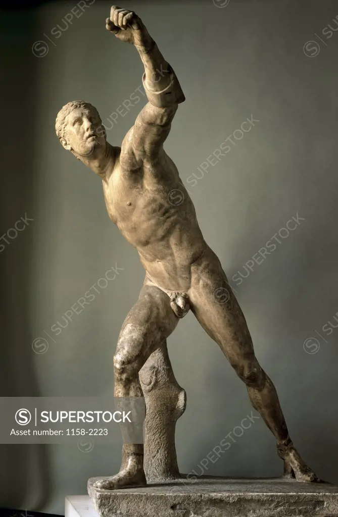 Battling Warrior, called Borghese Gladiator  1st C. B.C.  Roman Art  Musee du Louvre, Paris 