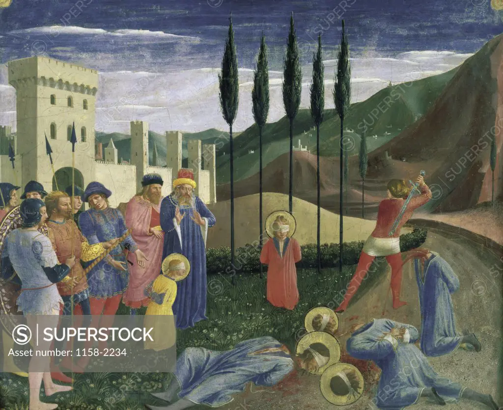 The Martyrdom of Saints Cosmas and Damian  Fra Angelico (ca. 1400-1455/Italian)  Oil on Wood  Musee du Louvre, Paris 