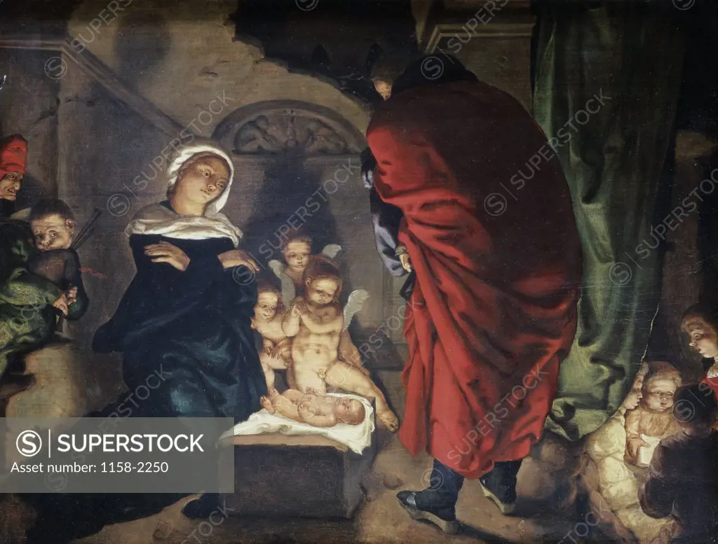 The Nativity  16th C.  Aert Claesz (1498-1564/Dutch)  Musee du Louvre, Paris 