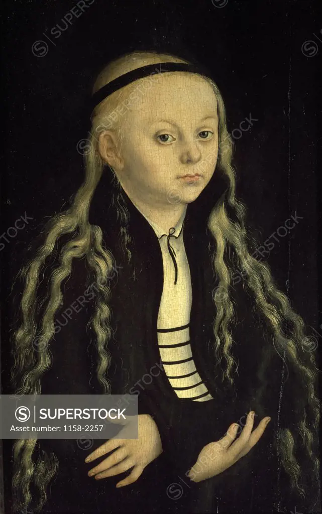 Portrait of a Young Girl by Lucas Cranach the Elder, oil on wood, 16th Century, (1472-1553), France, Paris, Musee du Louvre