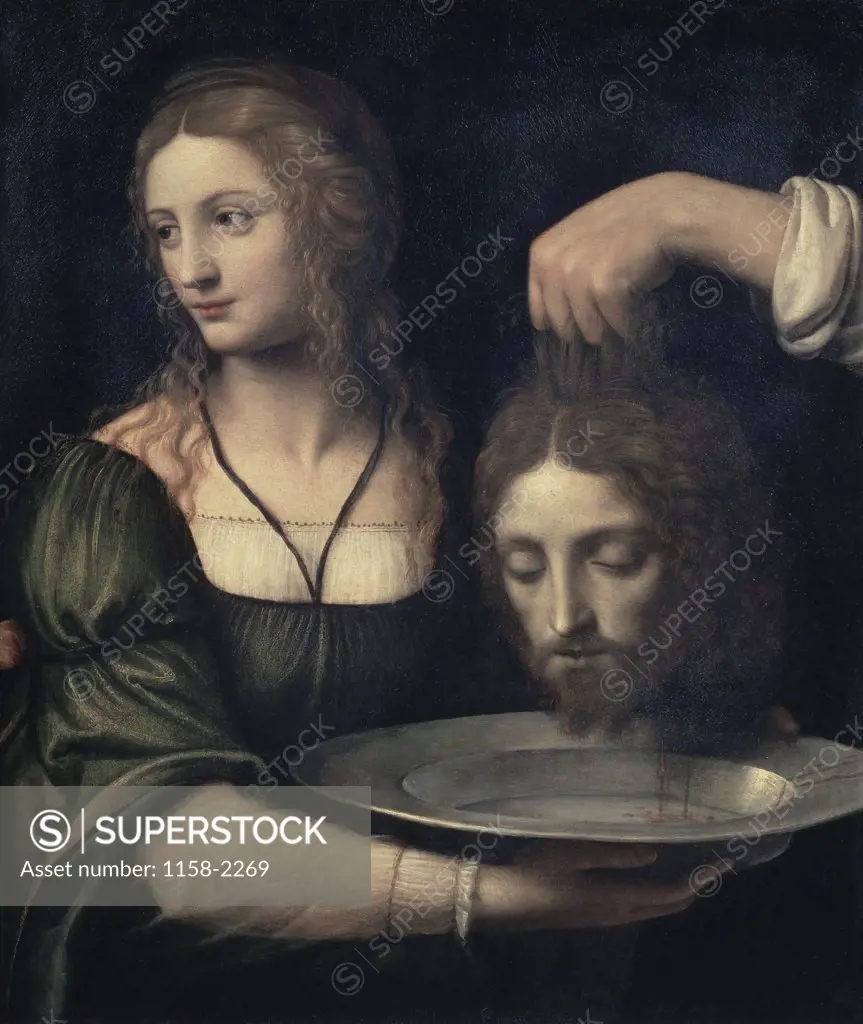 Salome Receiving the Head of John the Baptist  16th C.  Bernardino Luini (ca. 1480-1532/Italian) Musee Louvre,Paris 