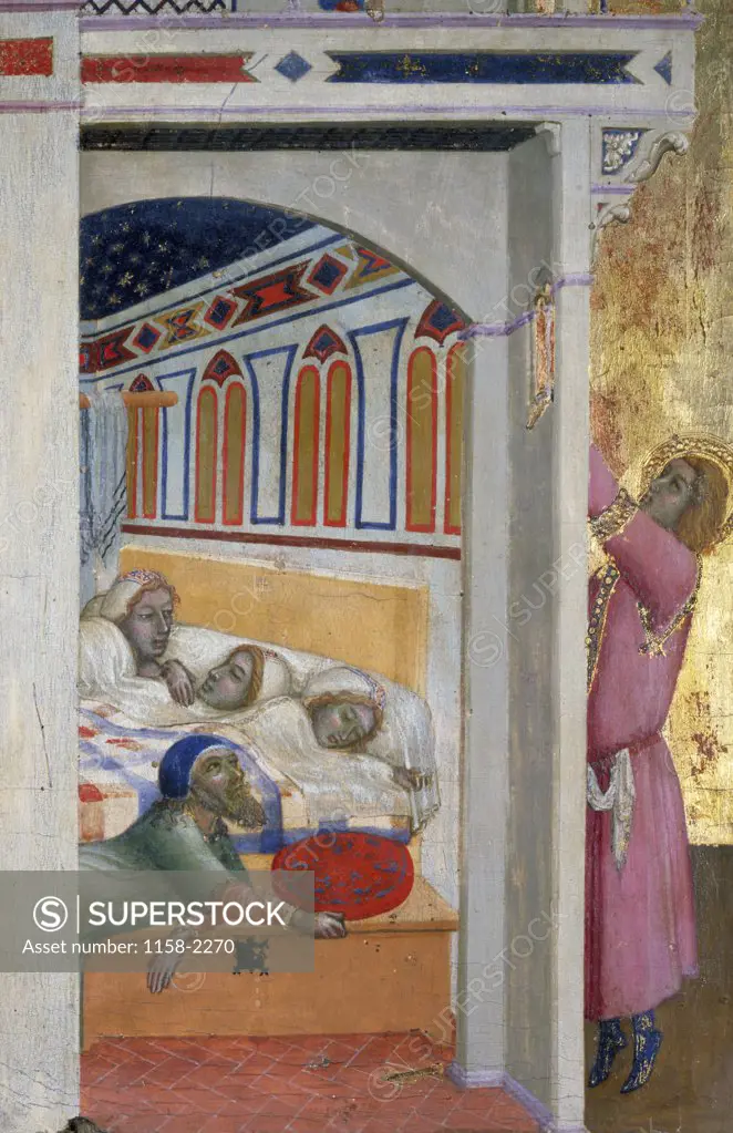 The Charity of Saint Nicholas of Bari by Ambrogio Lorenzetti,  14th Century,  (1285-1348),  France,  Paris,  Musee du Louvre