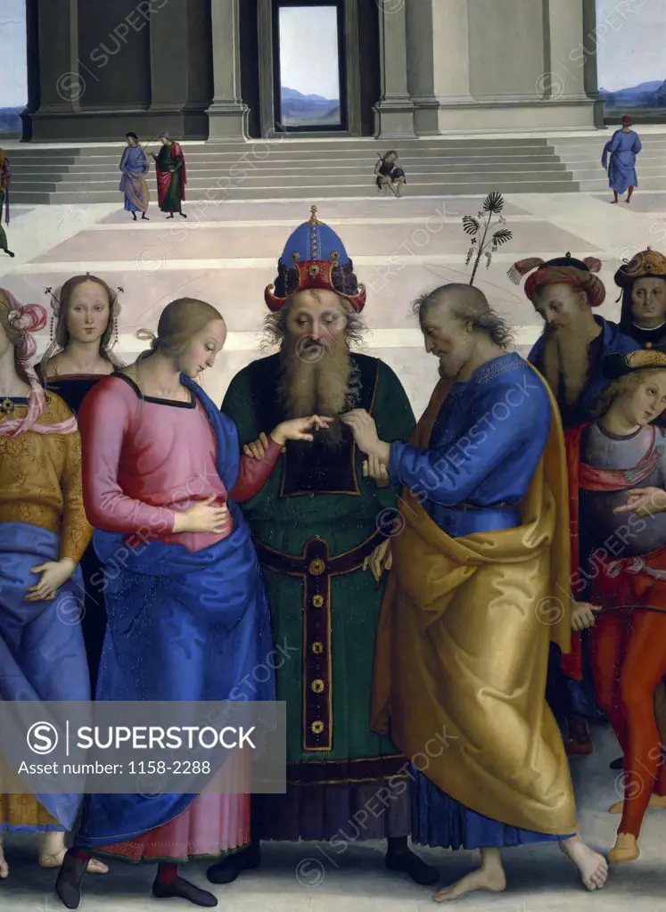 The Marriage of the Virgin by Pietro Perugino,  c. 1500-1504,  (c.1450 -1523)