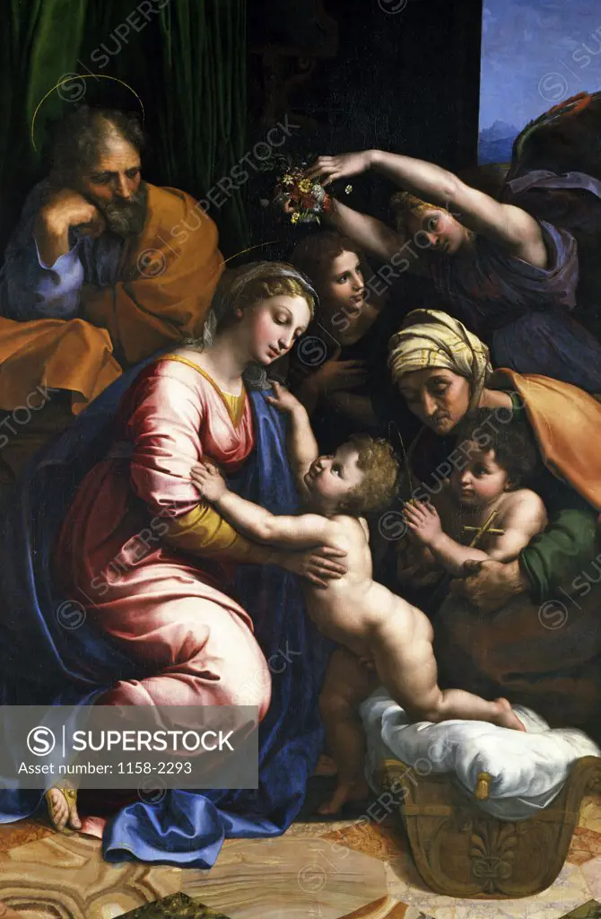 The Holy Family by Raphael,  1518,  (1483-1520),  Paris,  Musee du Louvre