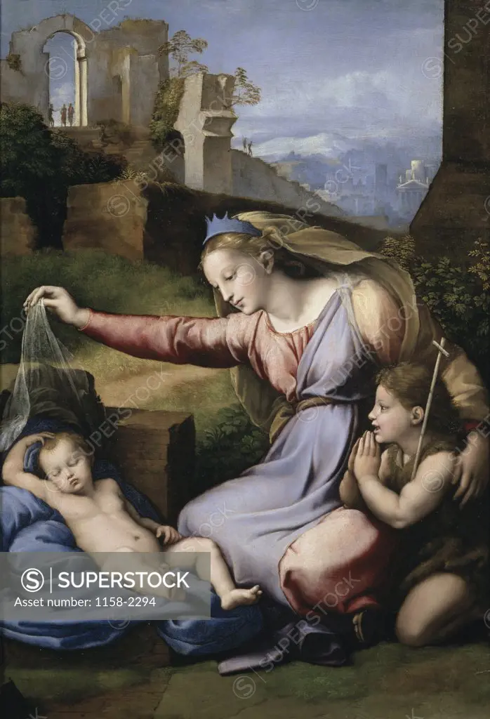 The Virgin With the Veil  1515  Raphael (1483-1520/Italian)  Musee du Louvre, Paris 
