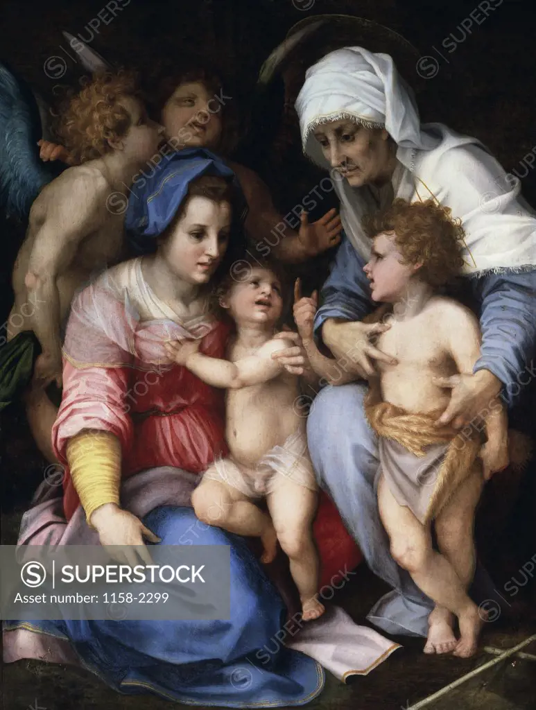 The Holy Family With Angels c. 1515-16  Andrea Del Sarto (1486-1530/Italian)  Musee du Louvre, Paris 