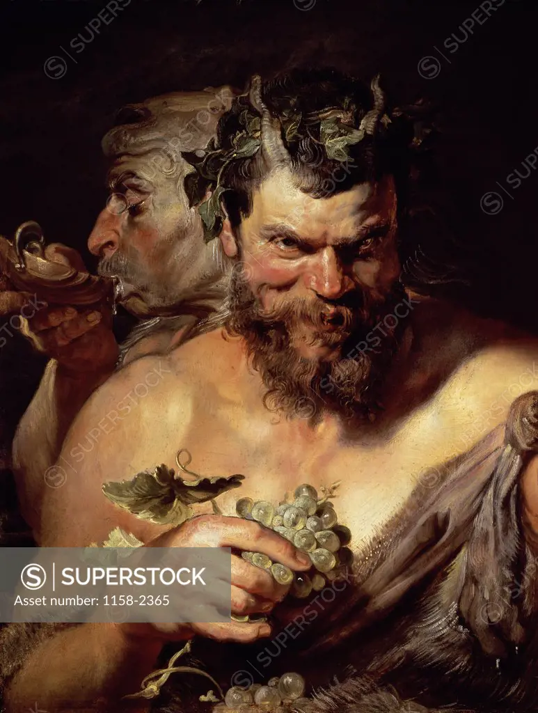 The Two Satyrs 17th C. Peter Paul Rubens (1577-1640/Flemish) Alte Pinakothek Museum, Munich, Germany