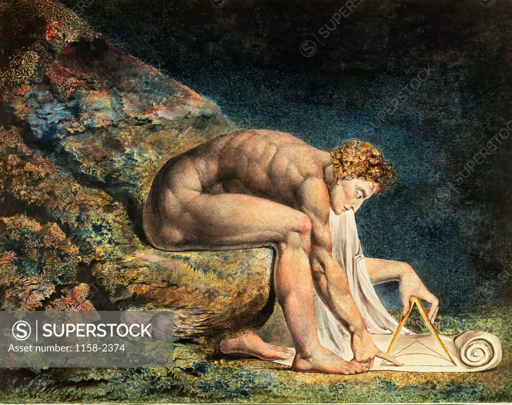 Newton  19th C. William Blake (1757-1827/British)  Tate Gallery, London 