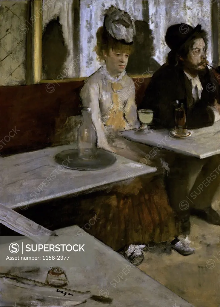 In a Cafe (Absinthe)  1876  Edgar Degas (1834-1917/French)  Musee d'Orsay, Paris  
