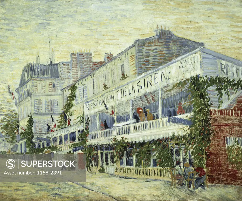 Restaurant de la Sirène at Asnières 1887 Vincent van Gogh (1853-1890 Dutch) Oil on canvas Musee d' Orsay, Paris, France