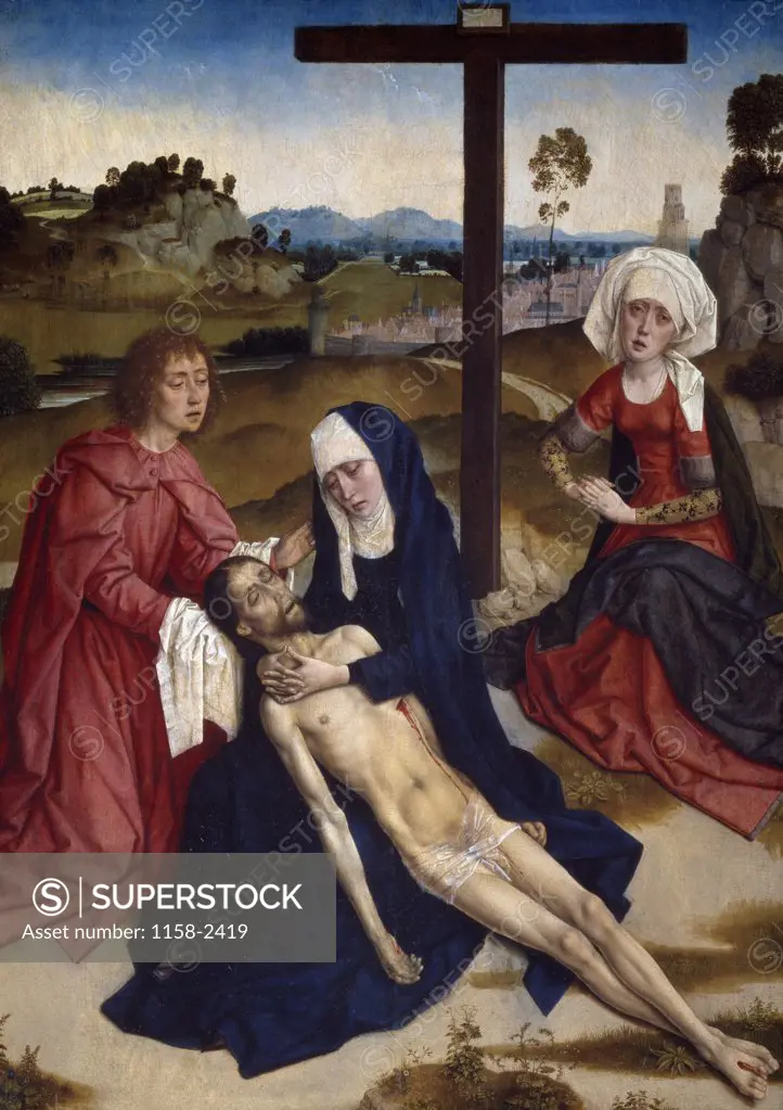 The Deploration of Christ by Dieric Bouts the Elder,  (c. 1415-1475 ) Paris,  Musee du Louvre