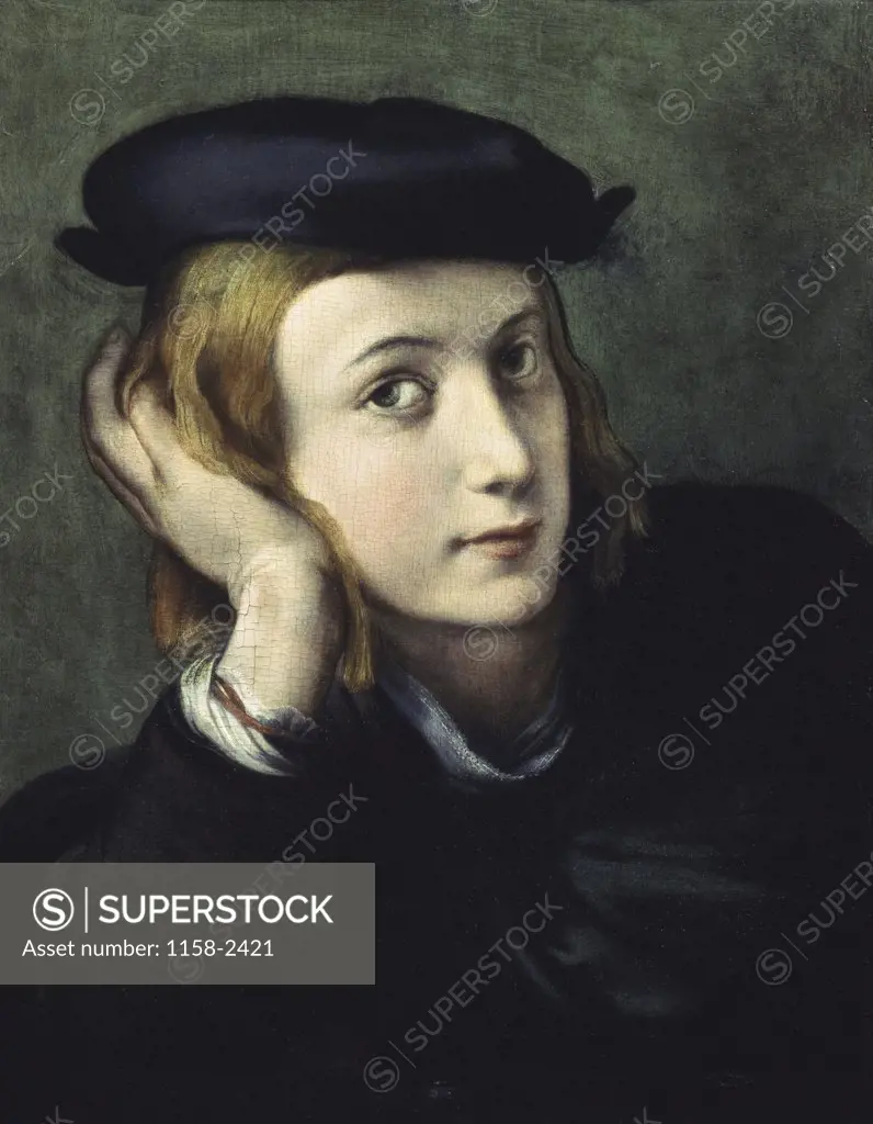 Portrait of a Young Man Correggio (1489/94-1534 Italian) Oil on wood Musee du Louvre, Paris 