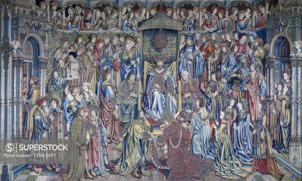 David and Bathsheba (Bathsheba Received at Court), tapestry, France, Ecouen, Musee Nationale de la Renaissance