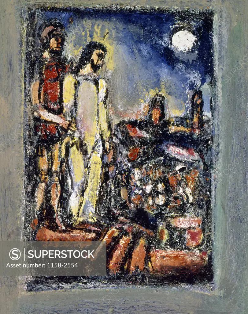 Scene of the Passion: Arrest of Christ by Georges Rouault, (1871-1958), USA, Texas, Private Collection