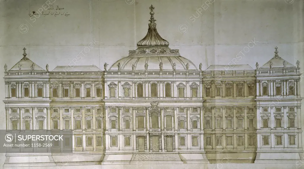 Study of the Louvre by Carlo Rainaldi, 1611-1691, France, Paris, Musee du Louvre