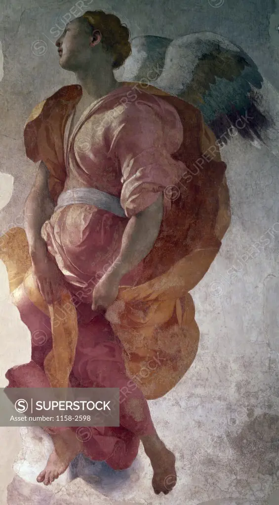 Angel of the Annunciation by Jacopo Pontormo,  1527,  (1494-1557 )