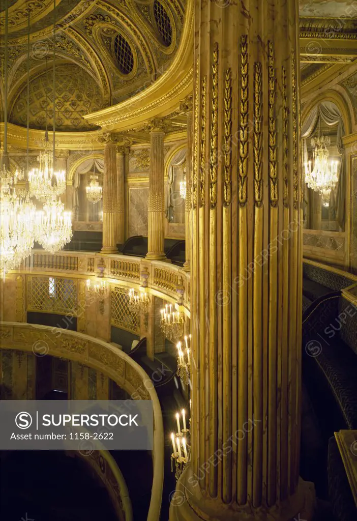 France,  Versailles,  Palace of Versailles,  King's Box in Opera Room