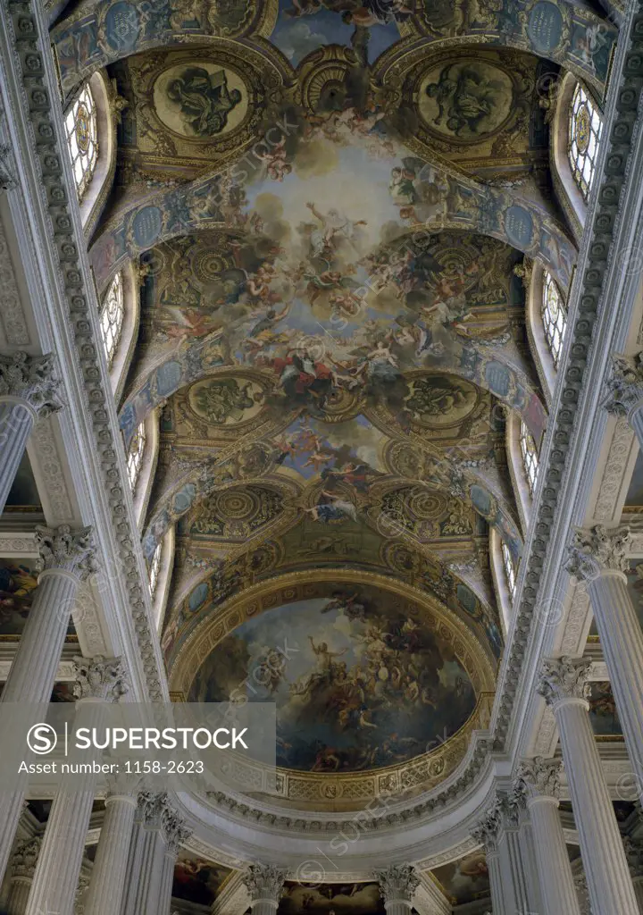 Vault of Chapel at Versailles, Interiors, France, Palace of Versailles