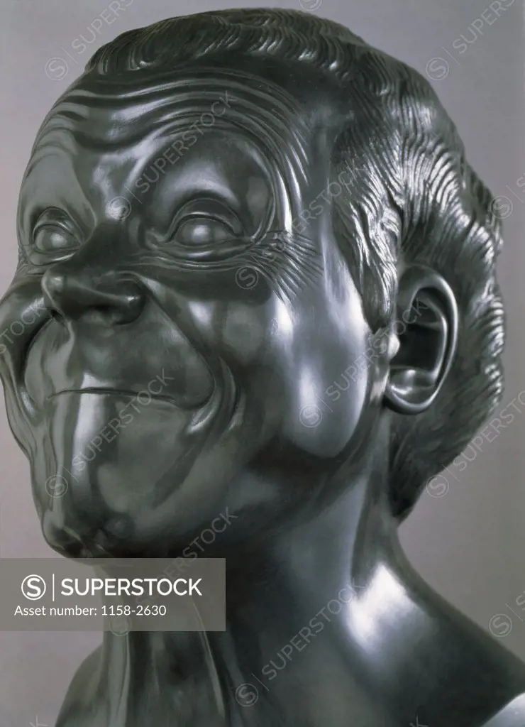 Slovakia, Bratislava, Galerie Nationale Slovaque, Heads of Characters: Satirical Person by Franz Xaver Messerschmidt, (1736-1783)