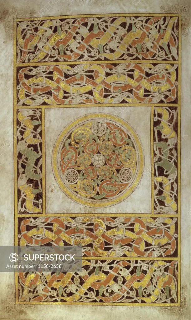 Carpet Page from Book of Durrow ca. 660-80 Celtic Art Trinity College Library, Dublin, Ireland