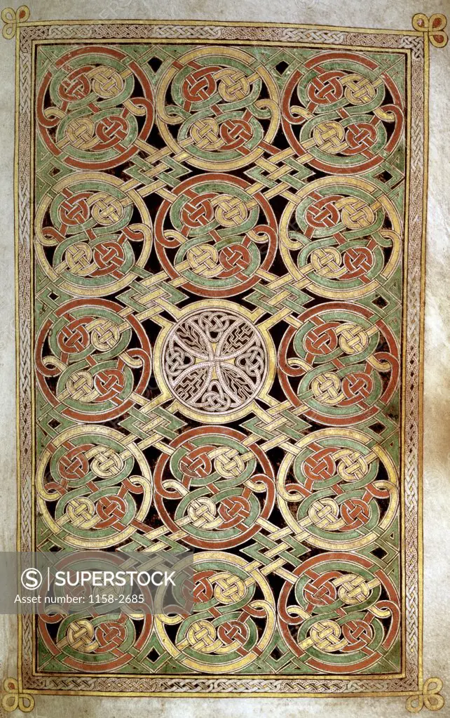 Carpet Page from Book of Durrow ca. 660-80 Celtic Art Trinity College, Dublin, Ireland 