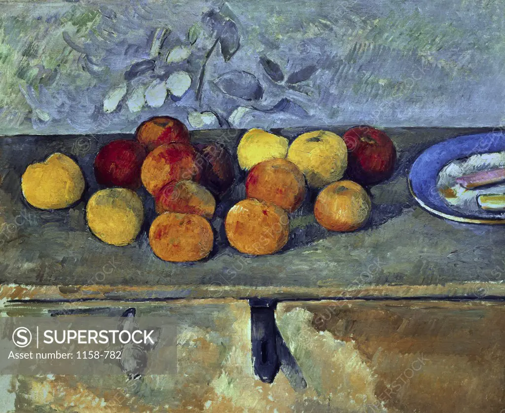 Pommes et Biscuits c.1880-82 Paul Cezanne (1839-1906 French) Oil on canvas Musee de l'Orangerie, Paris, France