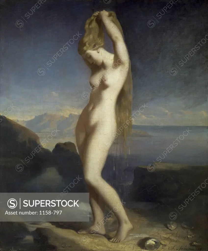 Watery Venus  (Venus Marine) 1838  Theodore Chasseriau (1819-1856/French)  Musee du Louvre, Paris  