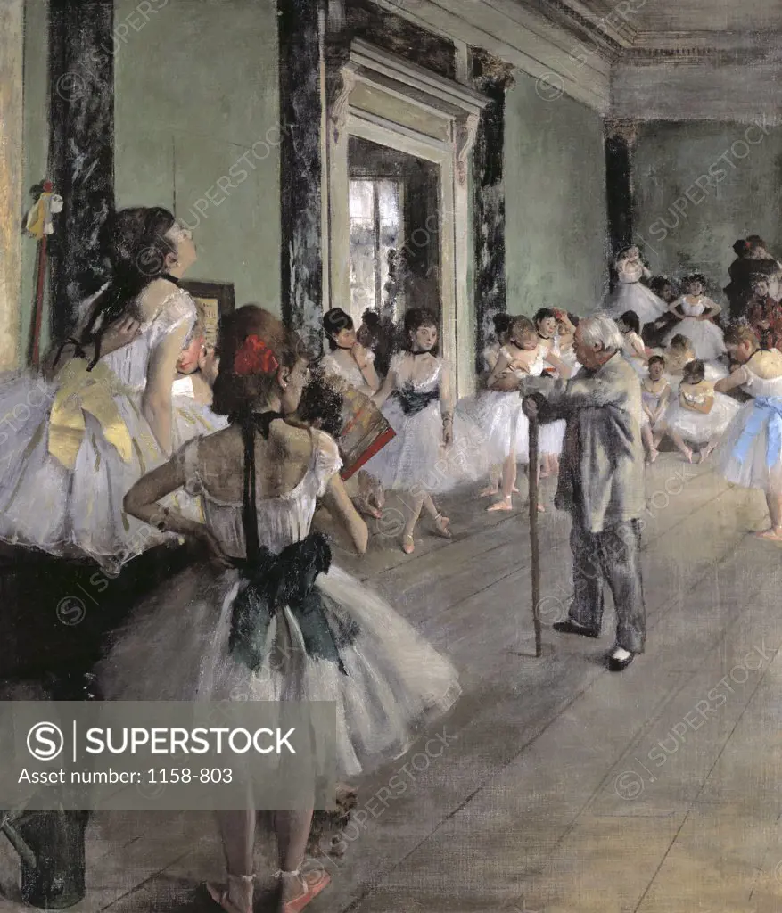 The Dance Class  1874 Edgar Degas (1834-1917 French)  Oil on canvas  Musee d'Orsay, Paris, France 