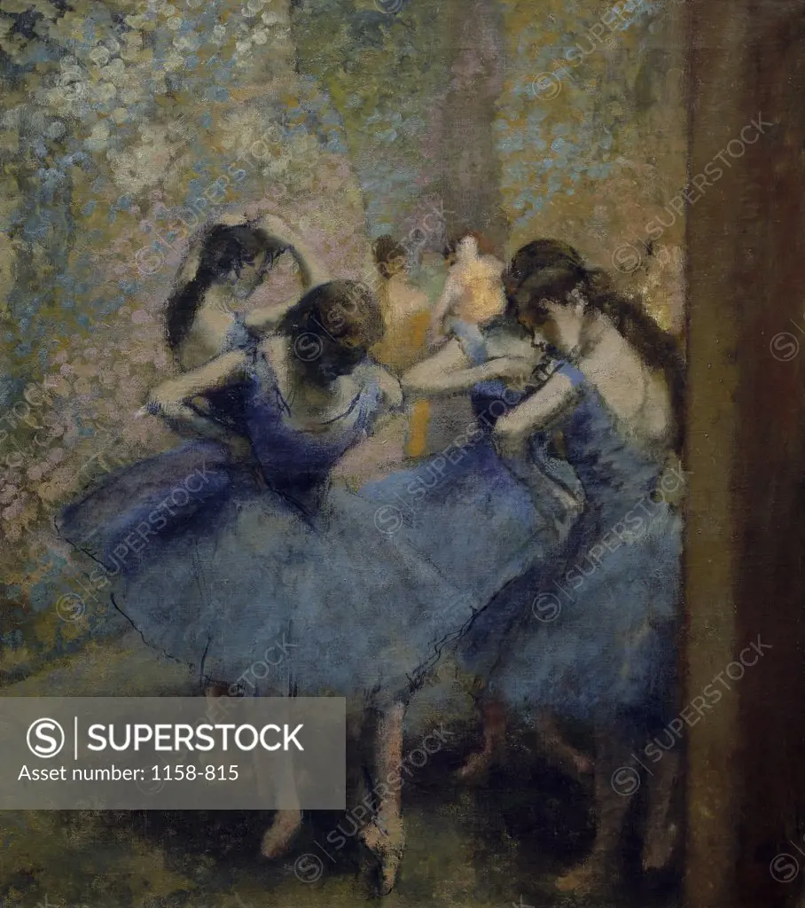 Blue Dancers  1890  Edgar Degas (1834-1917/French)  Musee d'Orsay, Paris 