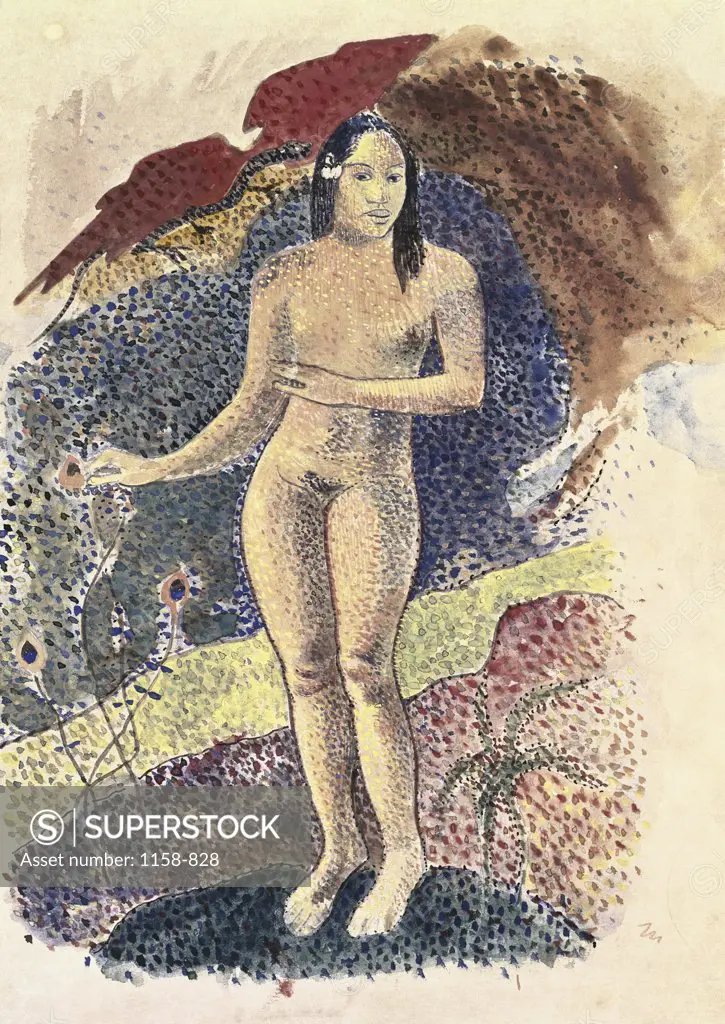 Nude Tahitian Woman (Femme Nue Tahitienne) 1888 Paul Gauguin (1848-1903 French) Musee des Beaux-Arts, Orleans, France