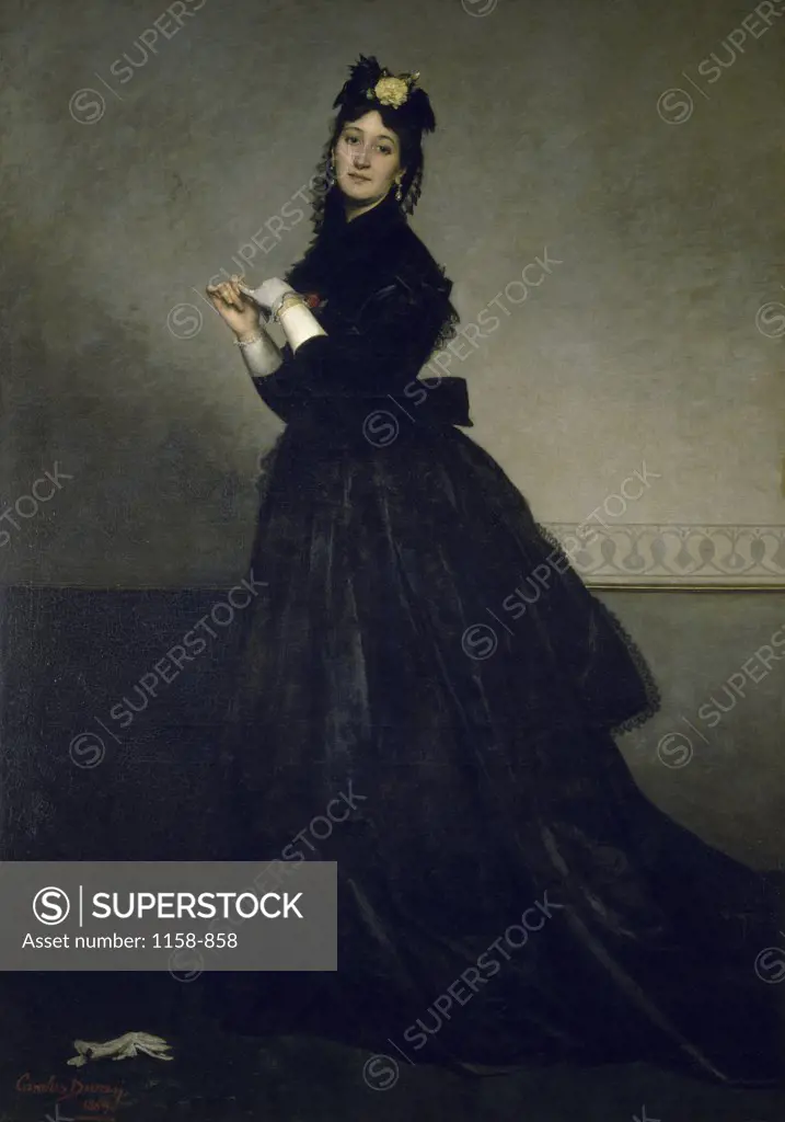 Lady with a Glove 1869 Emile Auguste Carolus-Duran (ca.1837-1917 French) Musee d' Orsay, Paris, France