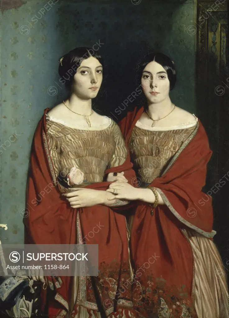 The Two Sisters  (Les deux Soeurs)  Theodore Chasseriau (1819-1856/French)  Musee du Louvre, Paris 