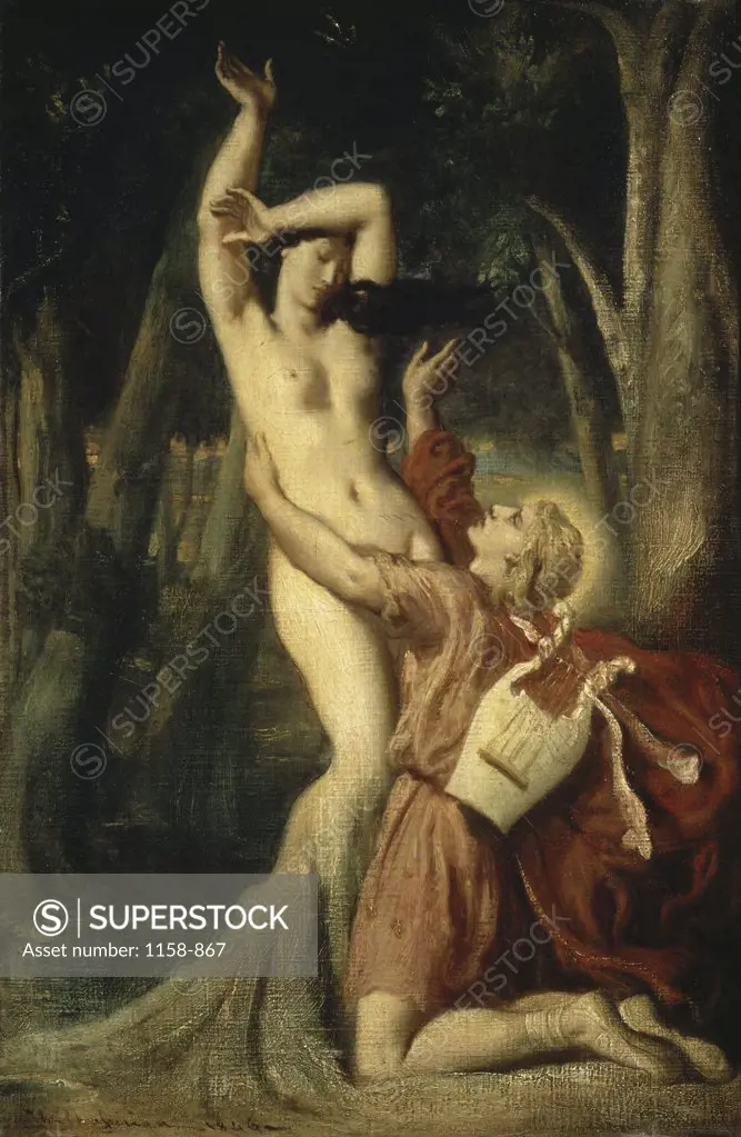 Apollo and Daphne  (Apollon et Daphne)  1846 Theodore Chasseriau (1819-1856/French) Oil on canvas Musee du Louvre, Paris  