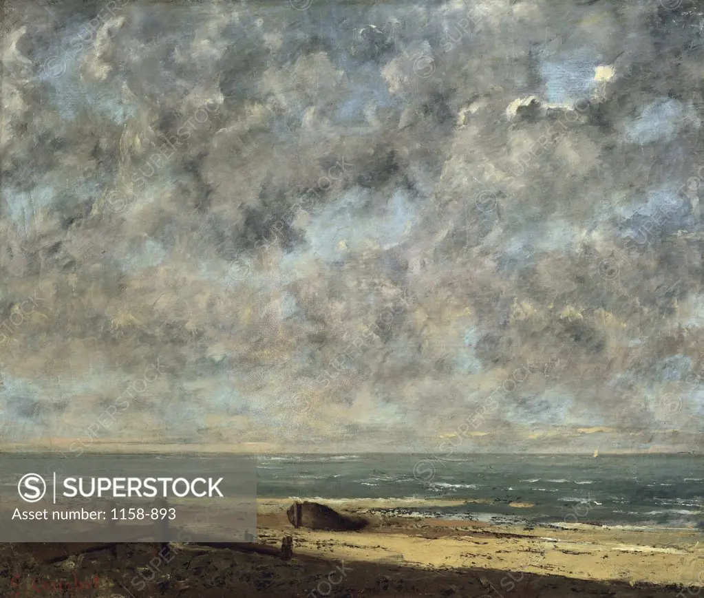 The Sea Gustave Courbet (1819-1877 French) Musee des Beaux-Arts, Caen, France 