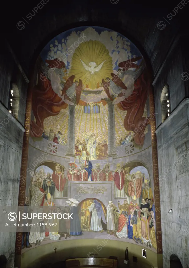 France, Paris, Eglise du Saint-Esprit, The Pentecost by Maurice Denis, fresco, 1934, 1870-1943