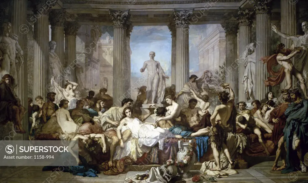 The Decadence of the Romans  Les Romains de la Decadence  c. 1847  Thomas Couture (1815-1879/French)  Musee d'Orsay, Paris 