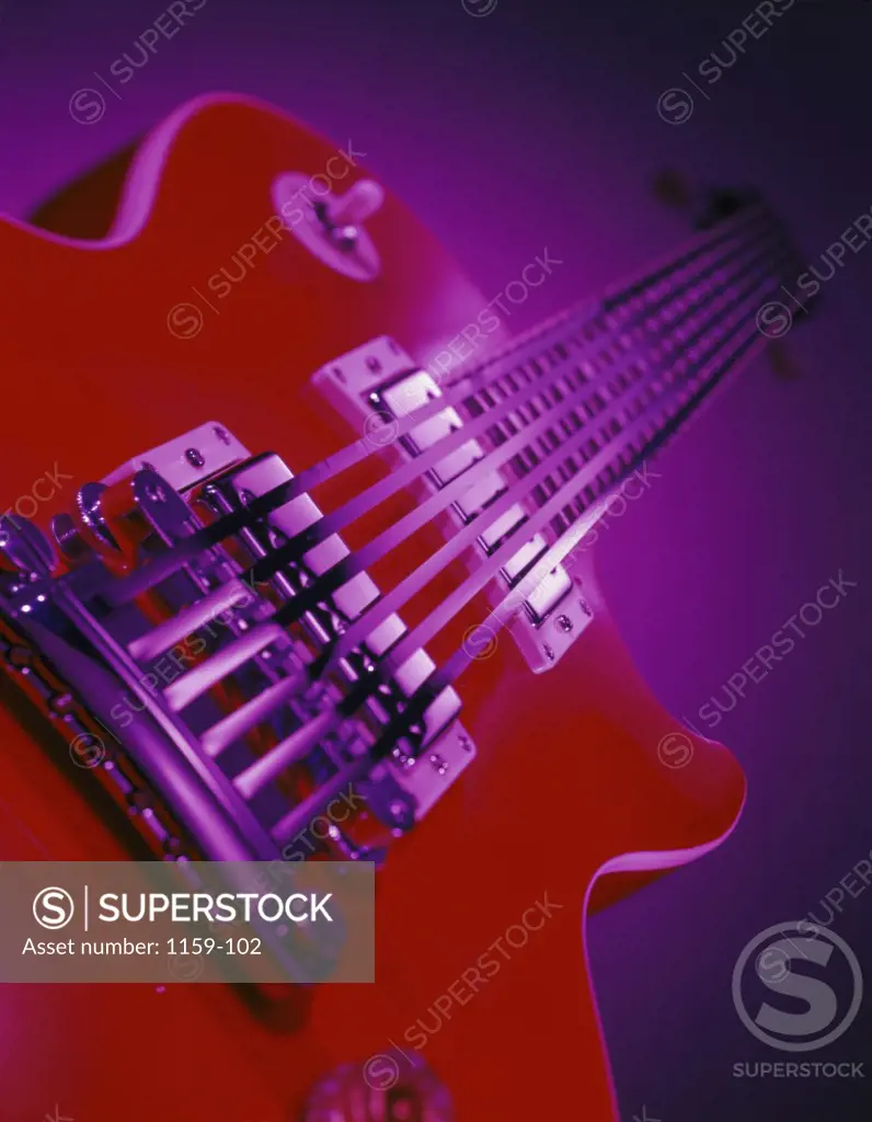Close-up of an electric guitar