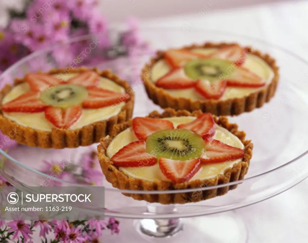 Strawberry Tarts on a serving platter