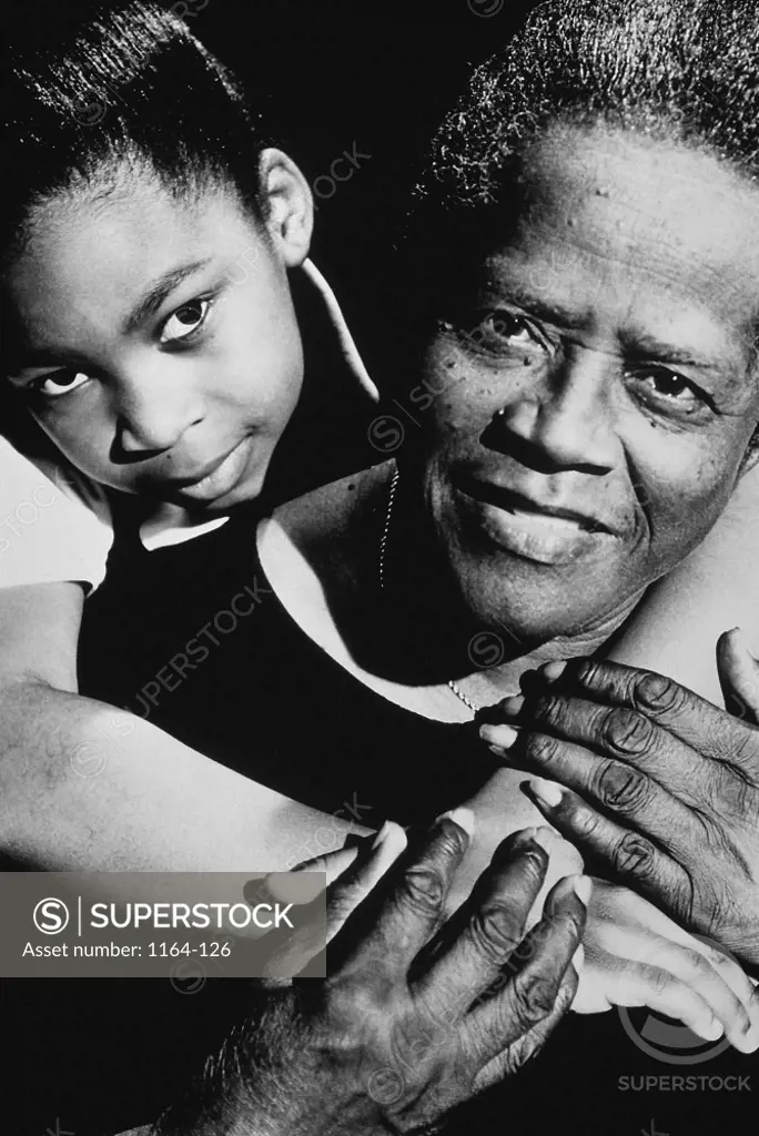 Portrait of a granddaughter with her grandmother