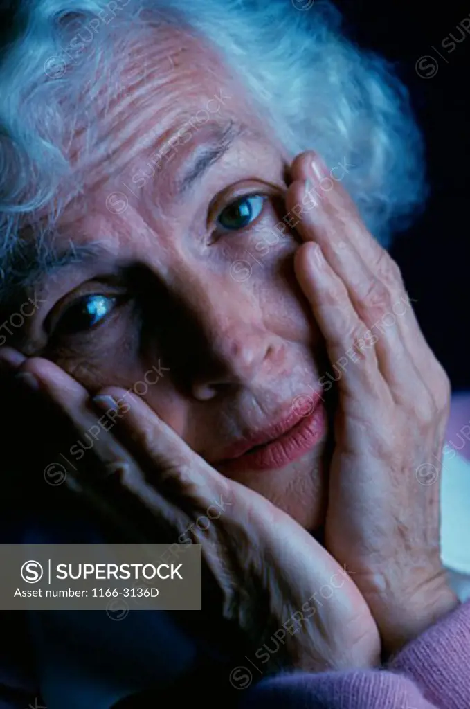 Portrait of a senior woman looking worried